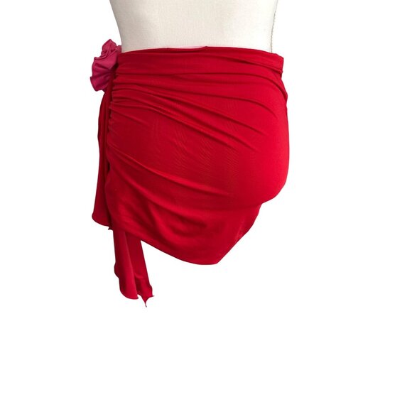 Lovers and Friends Cordelia Mini Skirt in Red & Pink Small New Womens Flower - Picture 8 of 12